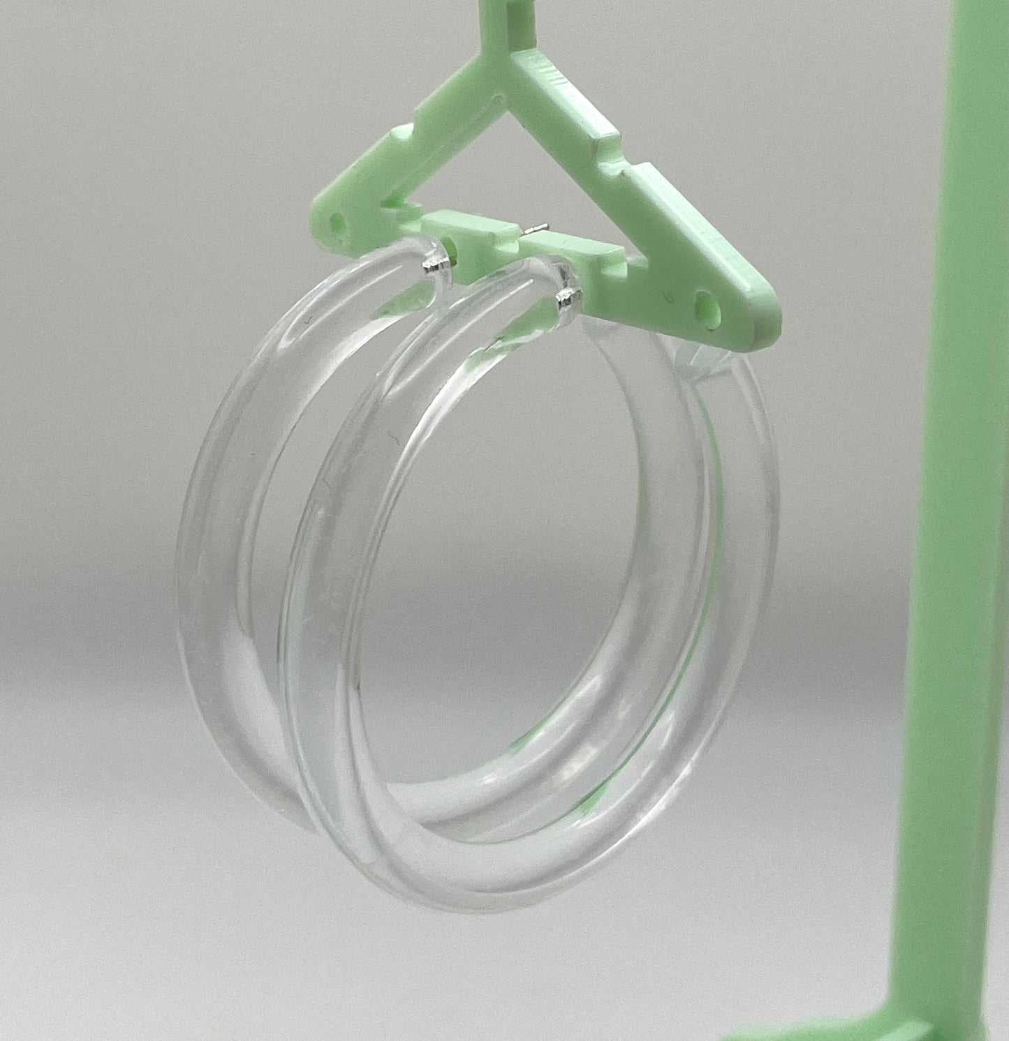 Clear Acrylic Hoop Earrings