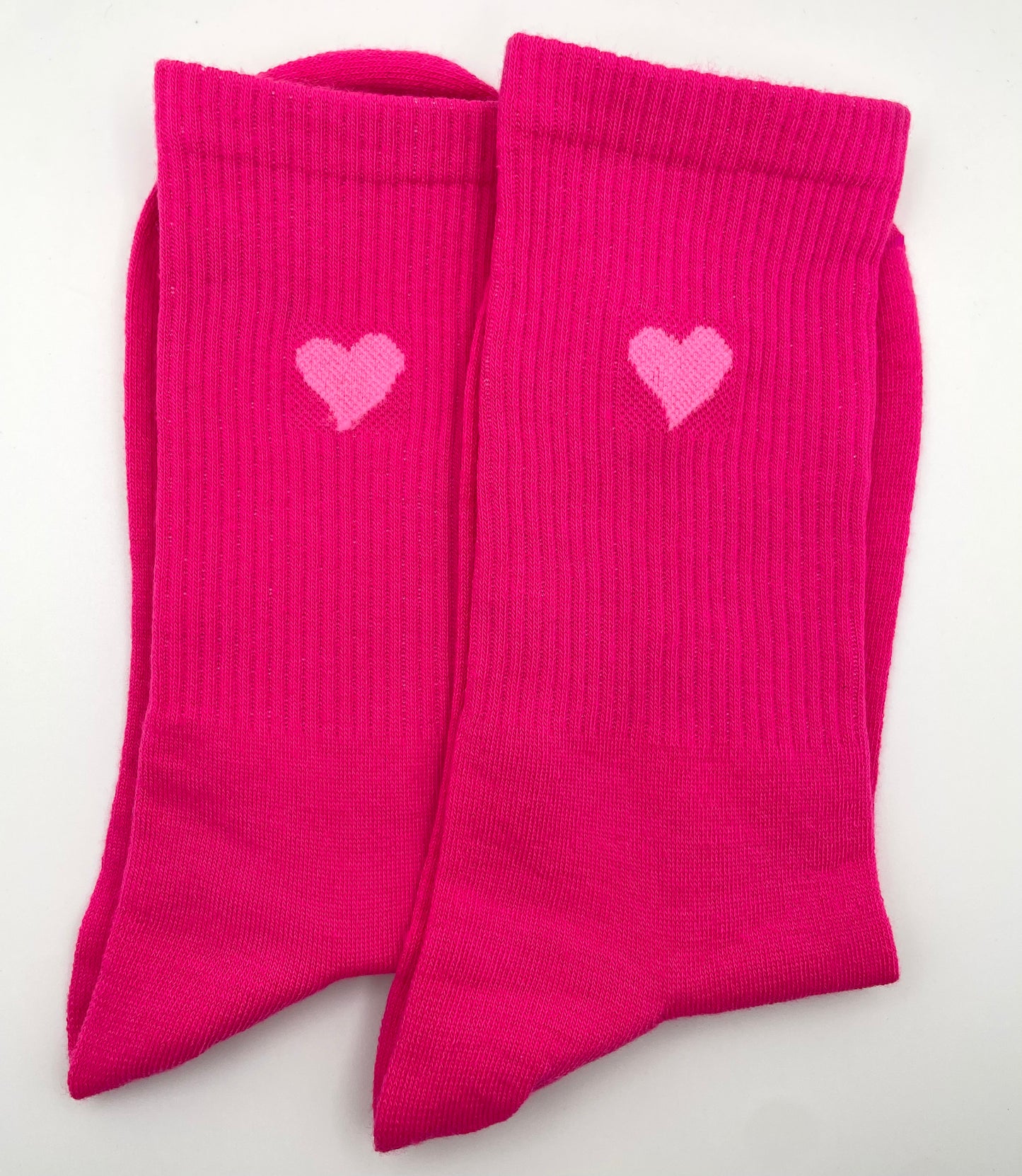 Hot Pink Heart Socks