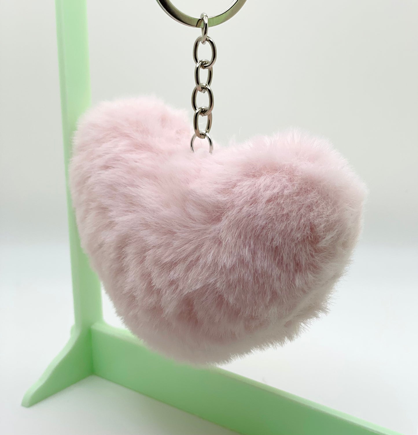 Fluffy Heart Keyrings