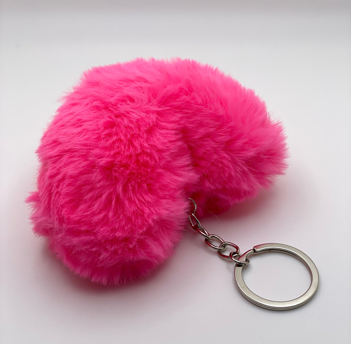 Fluffy Heart Keyrings