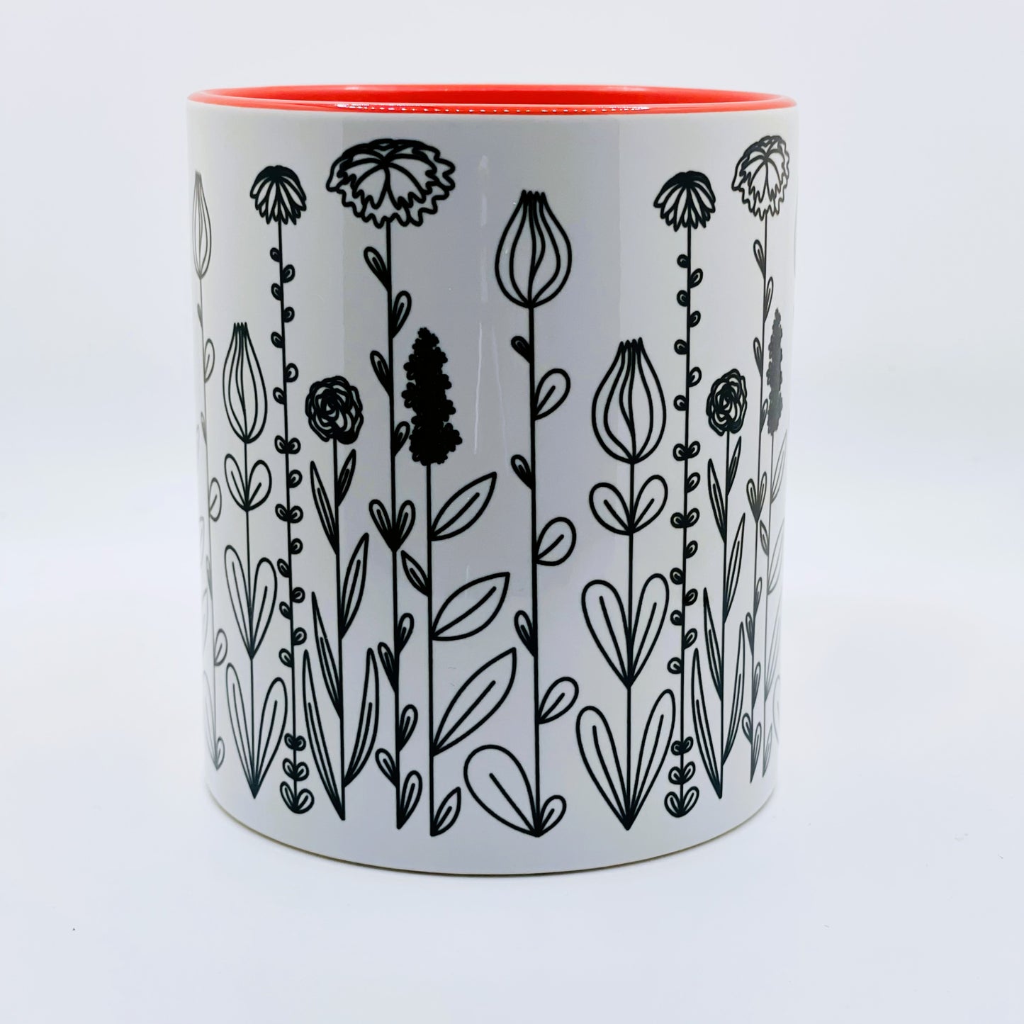 'Monochrome Meadow Flowers'© Mugs