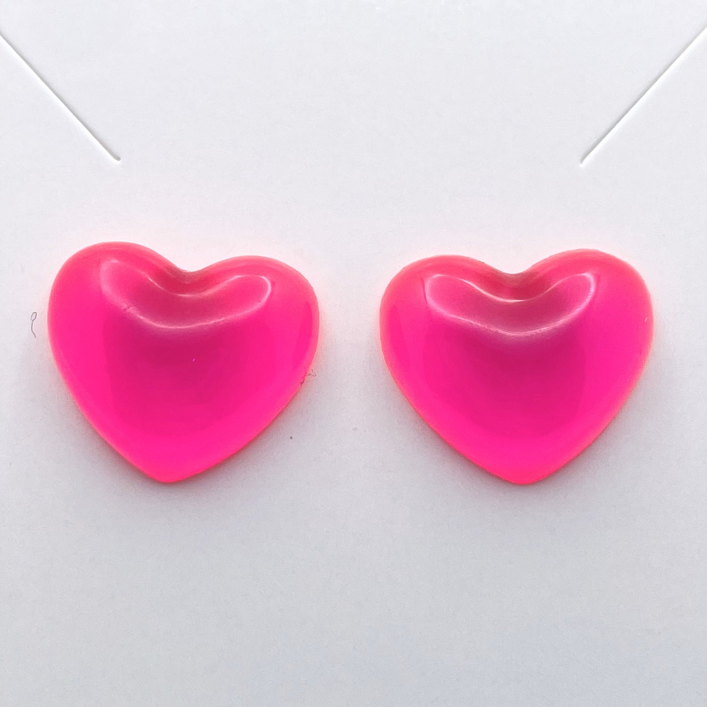 Cute Heart Button Earrings