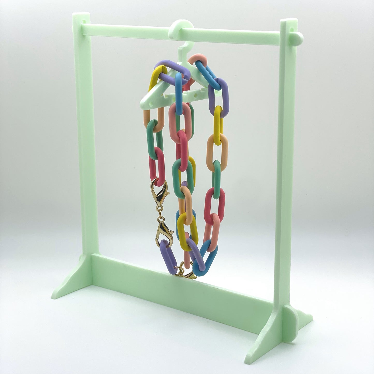 Pastel Rainbow Chain Link Necklace