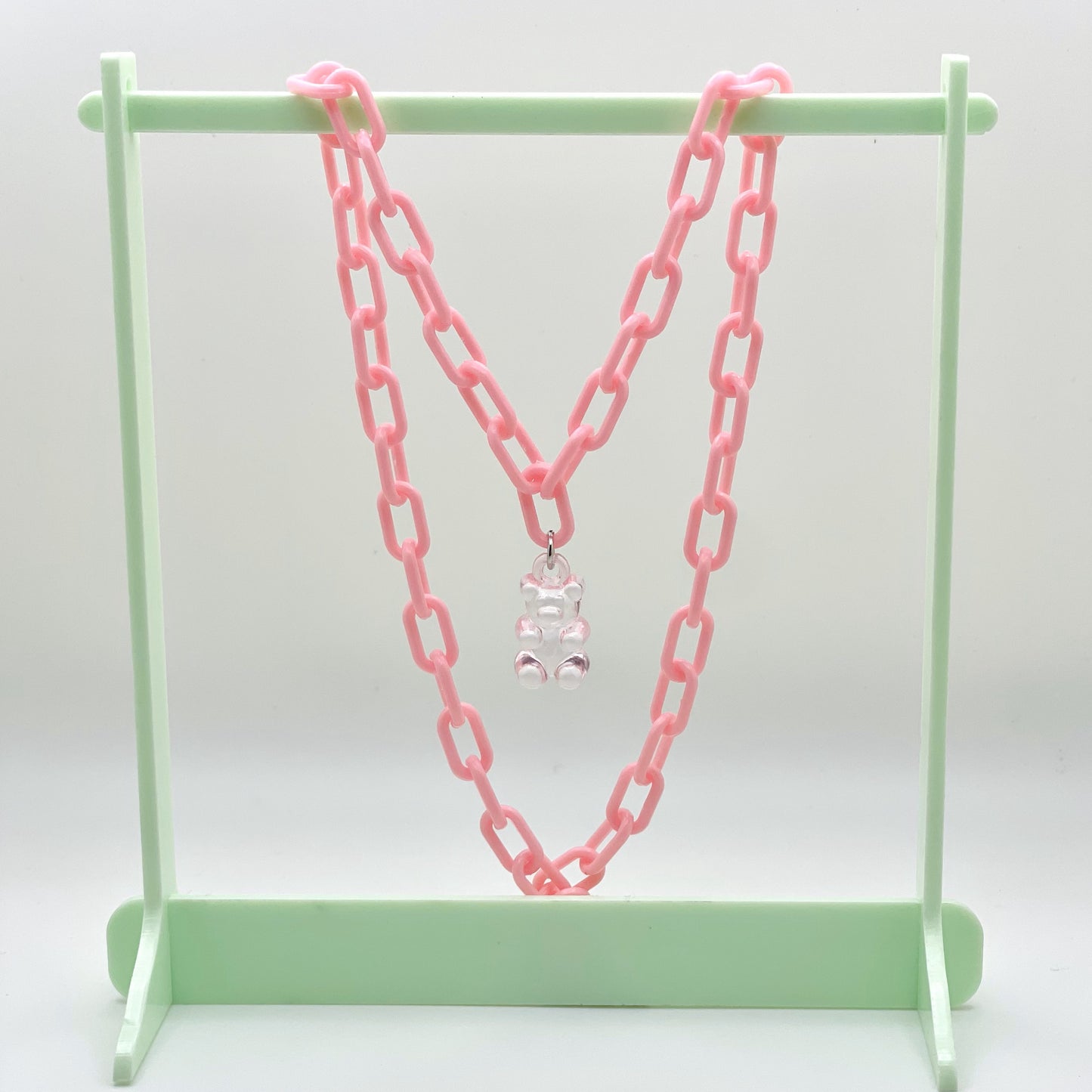 Pink Link Gummy Bear Necklace