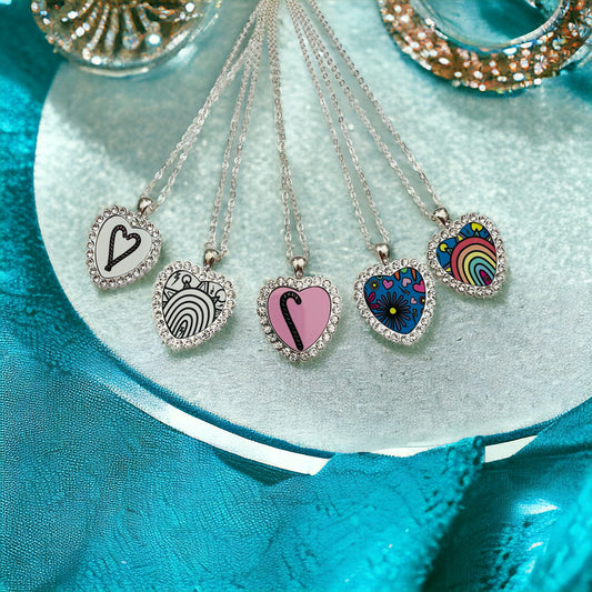 Sparkle Heart Necklaces